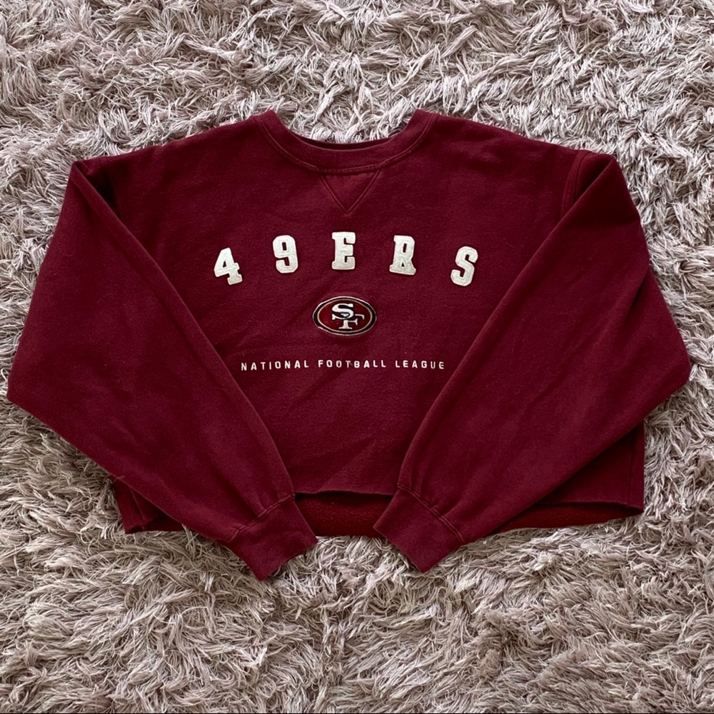 cropped vintage 49ers crew neck